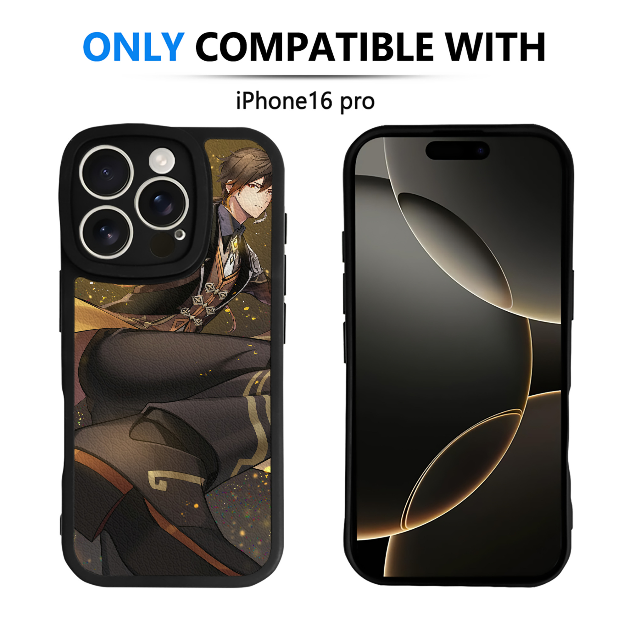 げんし神 genshin 【iPhone 16シリーズ対応】シリコンスマホケース（レザー調） 材質：シリコン
